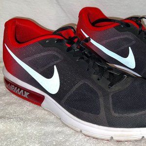 Nike Air Max Sequent Black Dark Red Grey